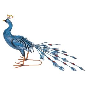   MagicHome Mecco dekoráció, Páva, fémlemez, 70 x 23 x 46 cm