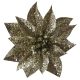 Kvet MagicHome Vianoce GlitterPoinsettia, so Å¡tipcom, Å¡ampaÅ, veÄ¾kosÅ¥ kvetu: 9 cm, dÄºÅ¾ka kvetu: 8 cm, 6 ks