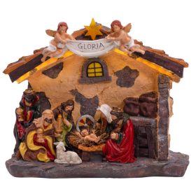   MagicHome karácsonyi dekoráció, Betlehem, 21 LED meleg fehér, 3x AA, belső, 36 x 15 x 29 cm