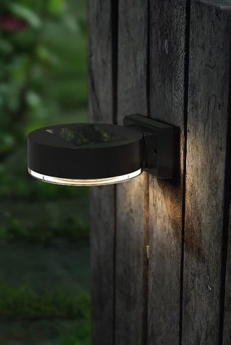 Lámpa Strend Pro, fali/kerítésre szerelhető, SMD LED, napelemes, csomag 2 db, 14x12x5,5 cm