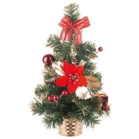   Karácsonyfa MagicHome Karácsony, feldíszített, piros, 30 cm