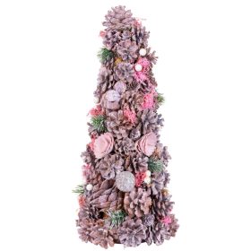   Karácsonyfa MagicHome Karácsony, feldíszített, rózsaszín, 40 cm