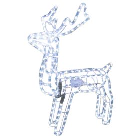   Dekoráció MagicHome Karácsony, Rénszarvas, 216x LED hideg fehér, forgó fejjel, 230V, 50 Hz, kültéri,