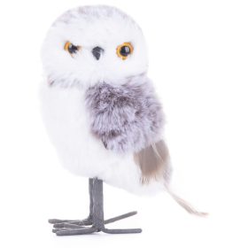 Bagoly MagicHome Karácsony, lila, 13 cm