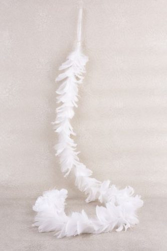 Karácsonyi füzér, pelyhes fehér, 3 x 150 cm