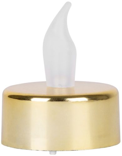 Sviečky MagicHome Vianoce, LED čajové, sada 2 ks, zlaté, na hrob, pohyblivý plameň