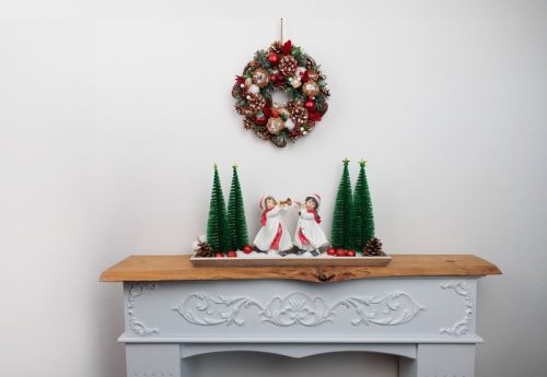 MagicHome Gecco dekoráció, Fuvolán játszó kislány, magnézia, 12 x 12 x 20 cm