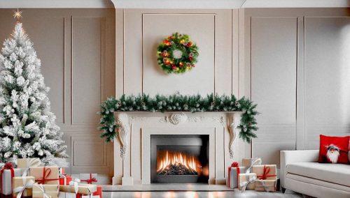 Karácsonyi koszorú, natúr, fenyőtobozokkal, 20 LED, meleg fehér, 3x AA, 8 funkció, 30 cm