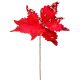 MagicHome karácsonyi virág, Poinsettia, piros, szár, virágméret: 31 cm