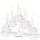Svietnik MagicHome Vianoce, 6x LED teplá biela, 2xAA, interiér, 32x5x30,5 cm