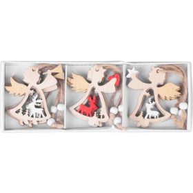   Ozdoba MagicHome Vianoce, anjel, závesná, bal. 9 ks, 5,5x7,5 cm