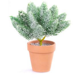   Dekorácia MagicHome Vianoce, vetvičky v črepníku, zasnežená, 20 cm