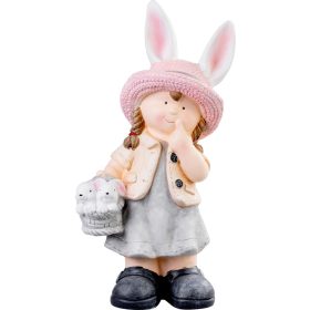  Dekorácia MagicHome, Dievčatko s ušami, keramika, 25,5x16x50 cm