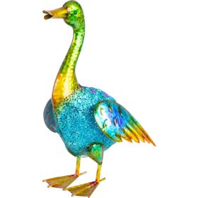   Dekorácia MagicHome Mecco, Kačka, plech, farebná, 27,5x15x47,5 cm