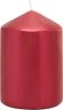 Sviečka MagicHome Vianoce, 7x10 cm, valcová, červená, metalický efekt
