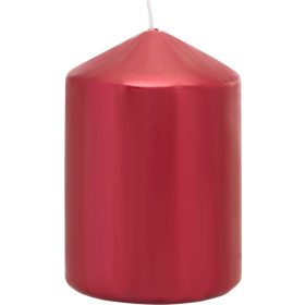   Sviečka MagicHome Vianoce, 7x10 cm, valcová, červená, metalický efekt