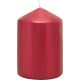 Sviečka MagicHome Vianoce, 7x10 cm, valcová, červená, metalický efekt