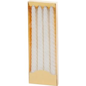   Sviečka MagicHome Vianoce, 25 cm, bal. 4 ks, biela, špirálová, točená