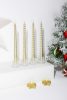 Sviečka MagicHome Vianoce, 25 cm, bal. 4 ks, šampaň, špirálová, točená