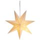Dekorácia MagicHome Vianoce, Hviezda, papier, 10 LED teplá biela, 2xAA, jednoduché svietenie, 40 cm