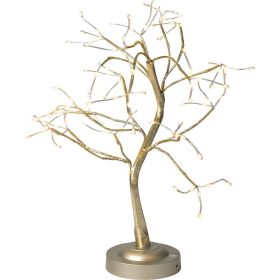   Dekorácia MagicHome Vianoce, stromček, 108 LED teplá biela, 3xAA, USB, jednoduché svietenie, 45 cm