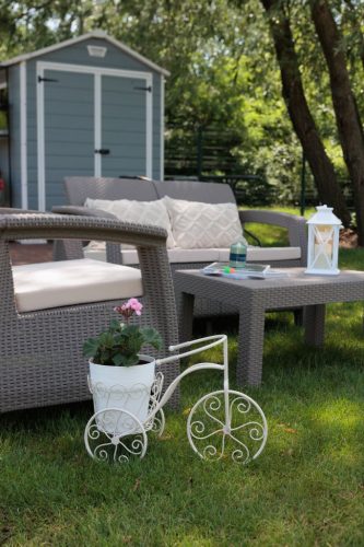 Dekorácia MagicHome Mecco, Stojan na kvetináč, bicykel, 48x20x35 cm