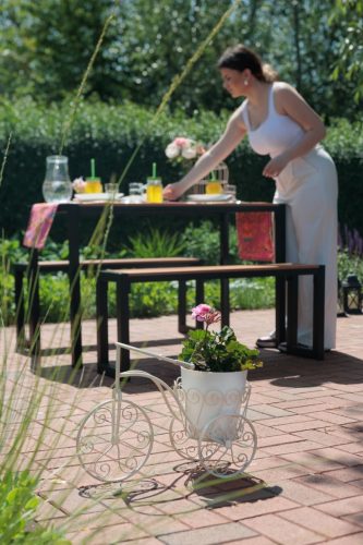 Dekorácia MagicHome Mecco, Stojan na kvetináč, bicykel, 48x20x35 cm