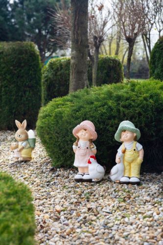 Dekoráció MagicHome, Fiú libával, kerámia, 15,5x25,5x44,5 cm