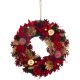 Koszorú MagicHome Karácsony, piros, 30 cm