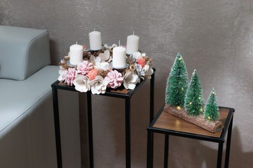 Koszorú MagicHome Karácsony, ezüst, 30 cm