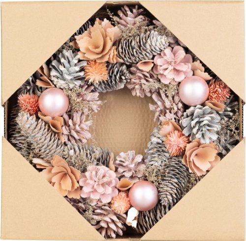 Koszorú MagicHome Vianoce, narancssárga, 30 cm