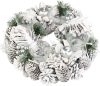 Koszorú MagicHome Vianoce, adventi, ezüst, 32 cm