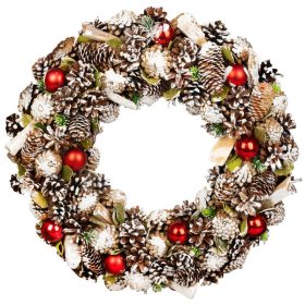 Koszorú MagicHome Karácsony, zöld, 50 cm