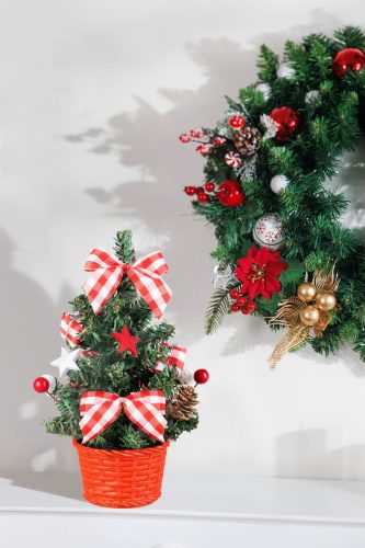 Dekoráció MagicHome Karácsony, fa, csillaggal, 21 cm