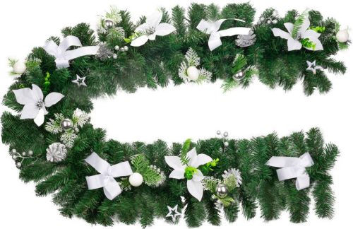 Dekoráció MagicHome Karácsony, girland, fehér, 200 cm