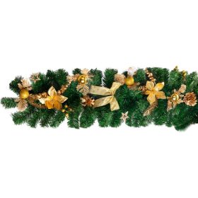 Dekoráció MagicHome Karácsony, girland, arany, 200 cm