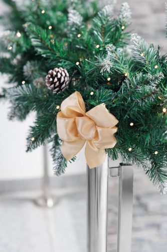 Dekoráció MagicHome Karácsony, masni, arany, csomag. 2db, 13 x 16 cm