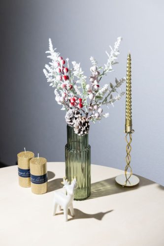 Gyertya MagicHome Vianoce, tartóval, átmérő 2.2 cm