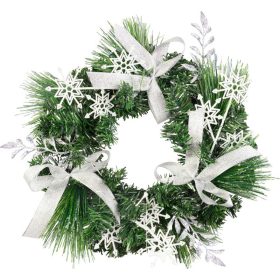 Veniec MagicHome Vianoce, prírodný, s mašľami, 35 cm