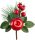 Virág MagicHome Karácsony, piros, 14 cm