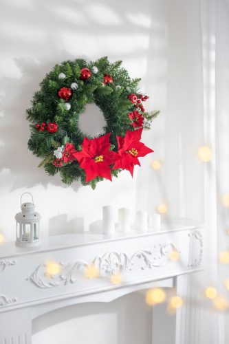 Virág MagicHome Karácsony, piros, 12 x 24 cm