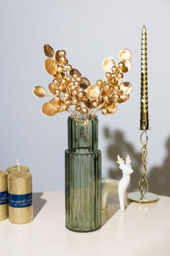 Virág MagicHome Karácsony, fehér, 27 cm