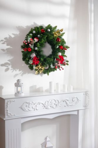 Virág MagicHome Karácsony, piros, 24 x 10 cm