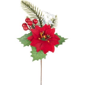 Virág MagicHome Karácsony, piros, 24 x 8 cm