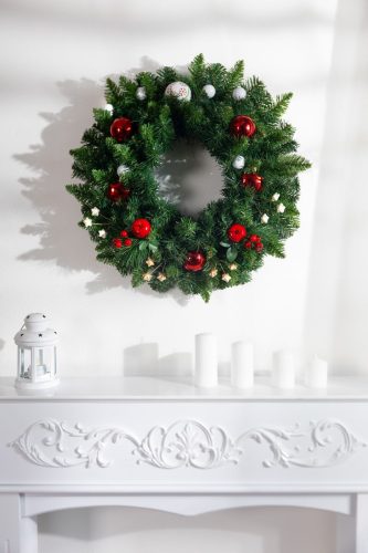 Virág MagicHome Karácsony, fehér, 8.5 cm