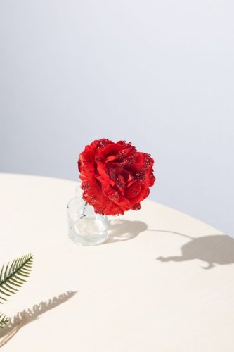 Virág MagicHome Karácsony, piros, 10 x 10 cm