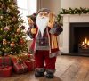 Dekoráció MagicHome Karácsony, Mikulás, ajándékkal, piros, 60 cm