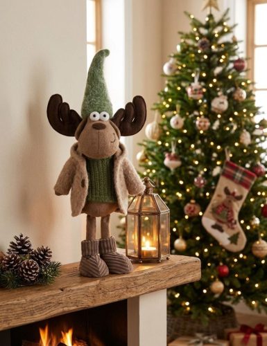 Dekoráció MagicHome Karácsony, Rénszarvas, 22 x 14 x 53 cm