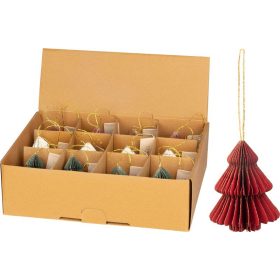   Dekoráció Karácsonyfadísz, házikó, 8 cm, 12 db, vegyes színek