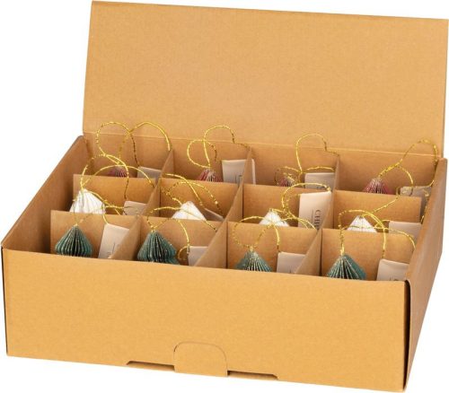 Dekoráció Karácsonyfadísz, házikó, 8 cm, 12 db, vegyes színek